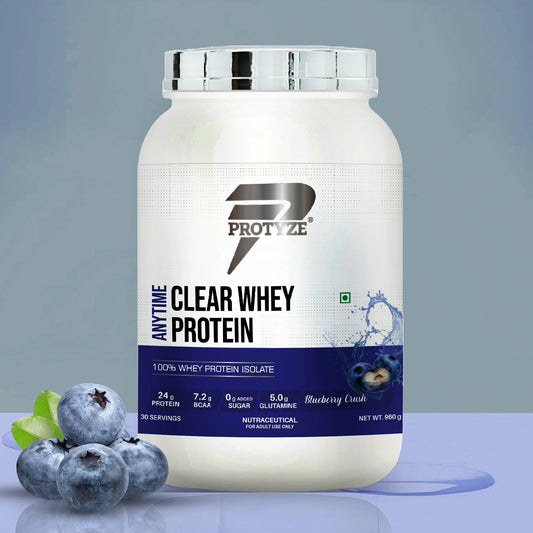 Protyze Anytime Clear Whey Isolate, Blueberry Crush (30 Servings)