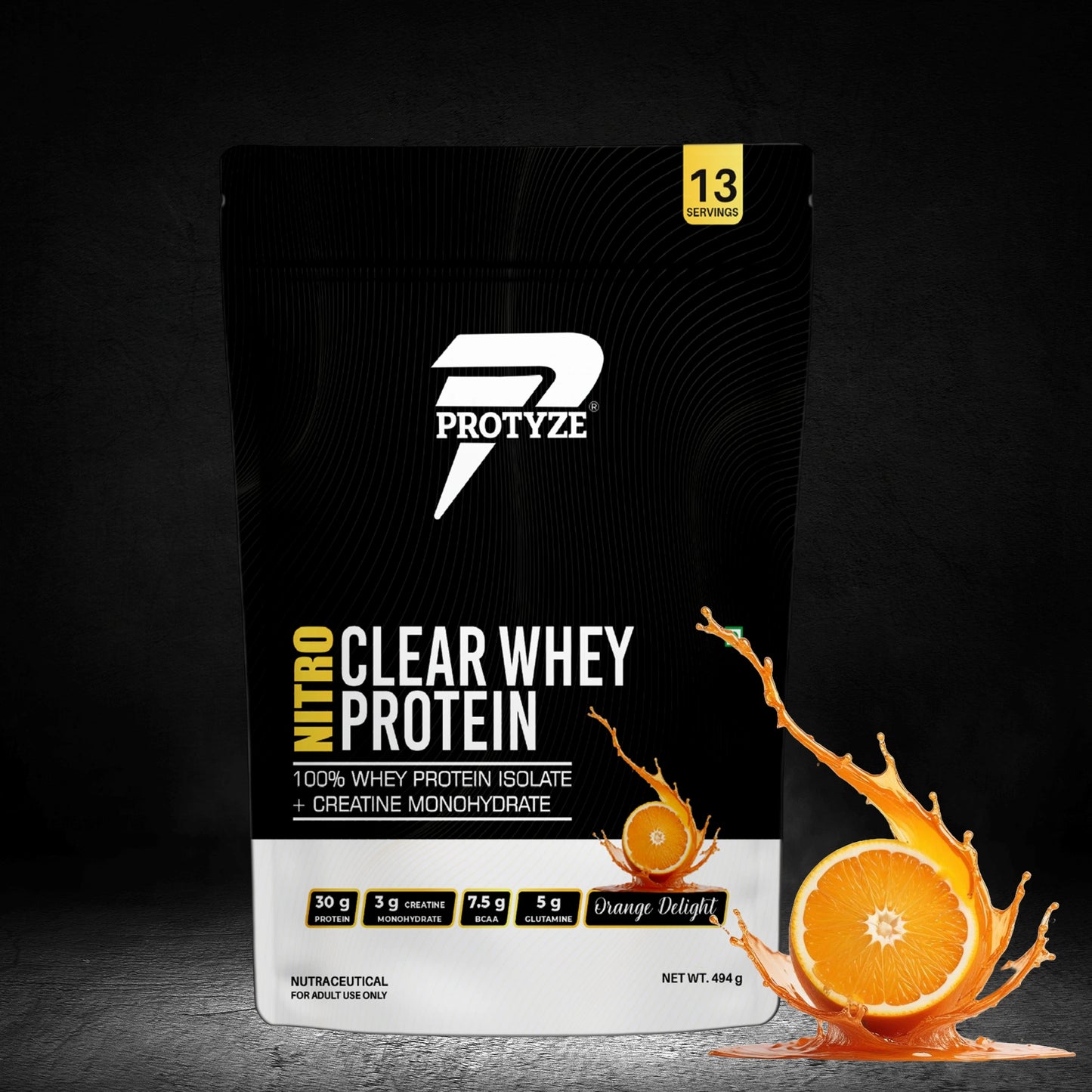 Nitro Clear Whey Protein, Orange Delight 13 Servings