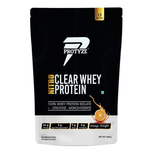 Protyze Nitro Clear Whey Isolate, Orange Delight 15 Servings