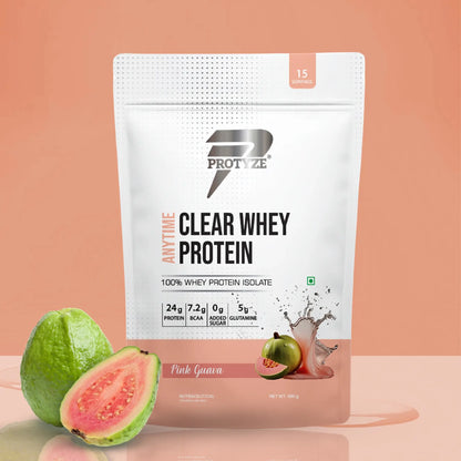 Anytime Clear Whey Protein, Pink guava (15 Servings)