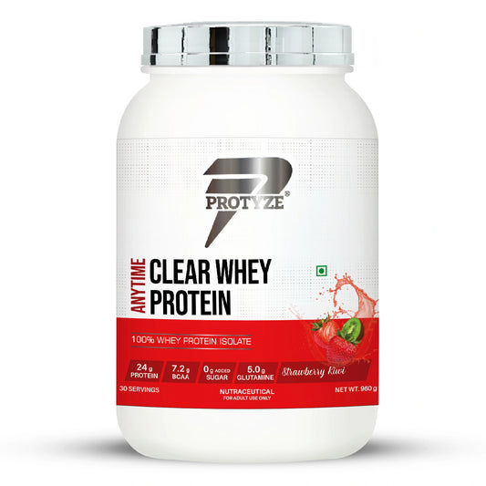 Protyze Anytime Clear Whey Isolate, Strawberry Kiwi (30 Servings)