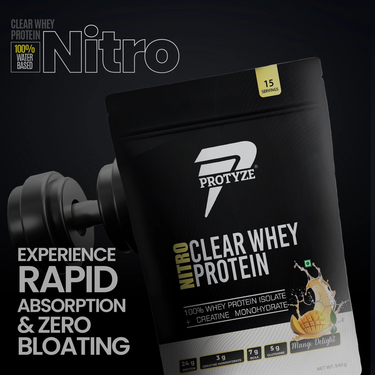 Nitro Clear Whey Protein, Mango Delight 15 Servings